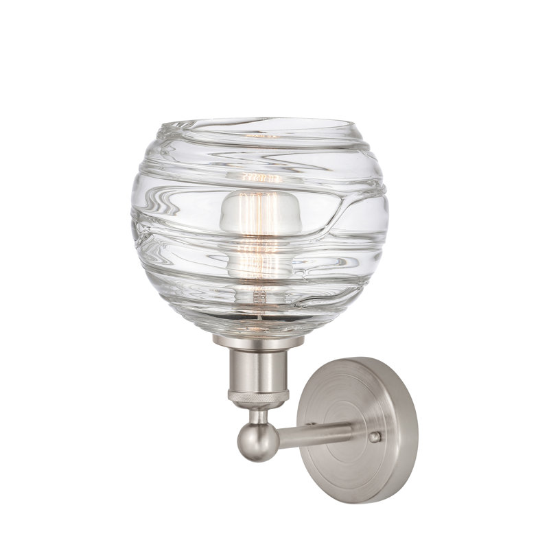 Essex Steel Armed Sconce, Satin Nickel