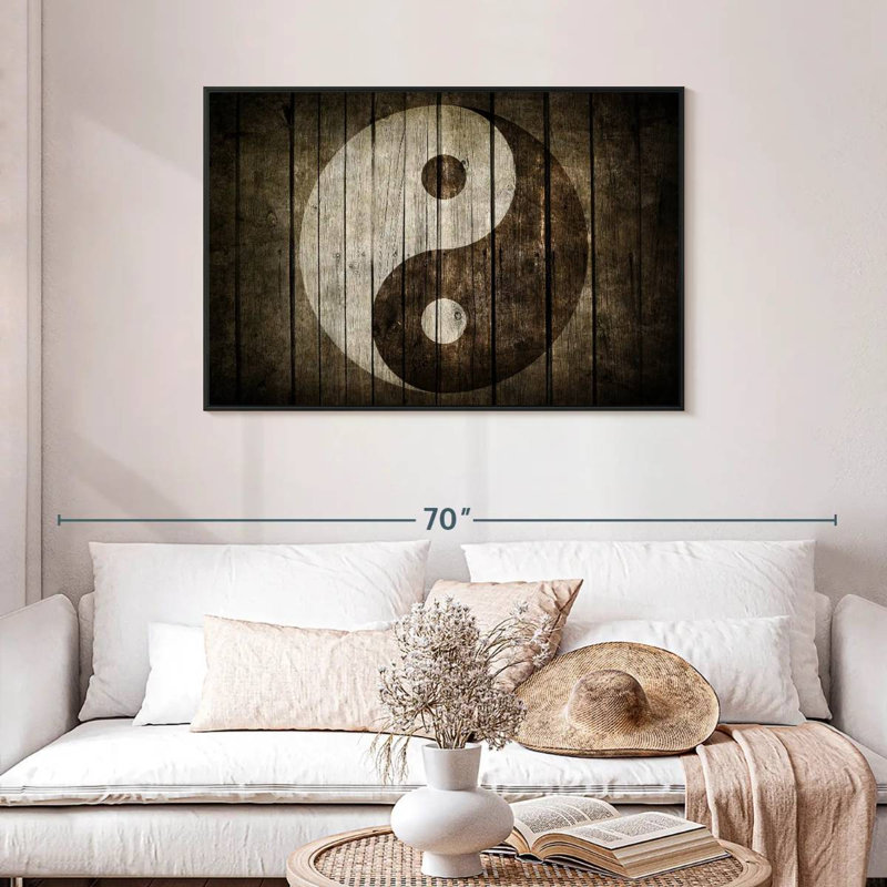 Bois Yin Yang, H 29 po x l 43 po