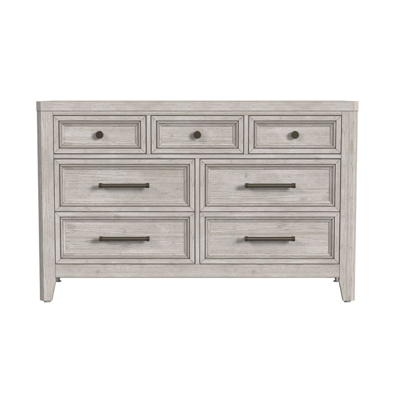 Jemma 7-Drawer Solid Wood Dresser, Washed Linen