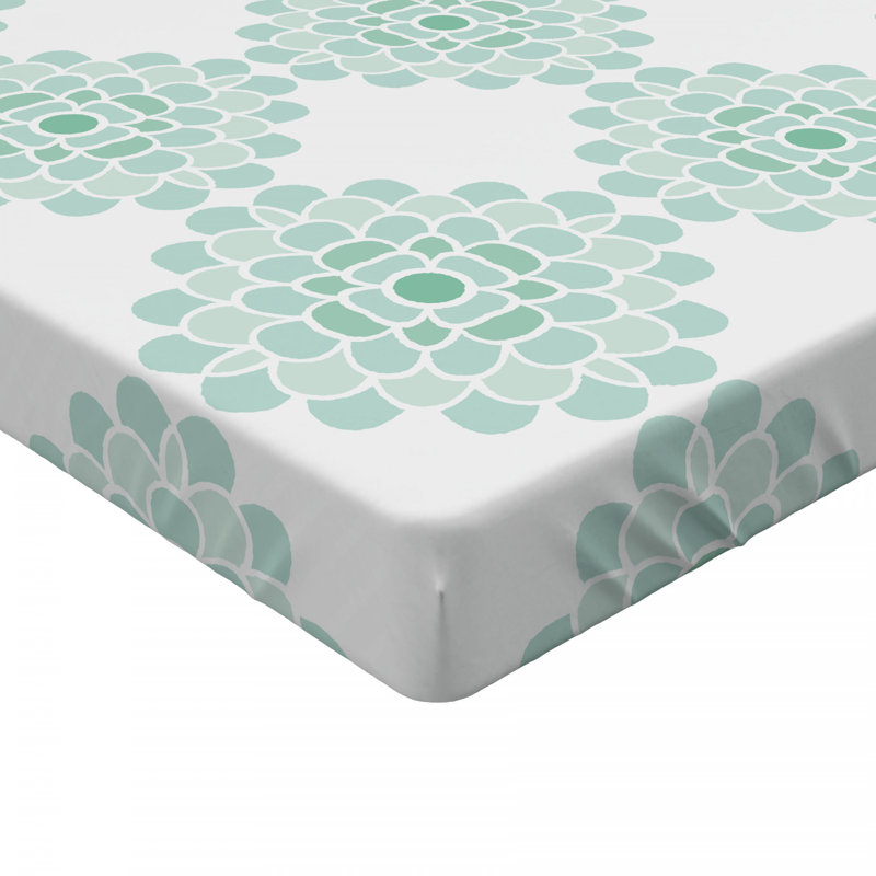 Microfiber Floral Fitted Sheet, Full/Double Fitted Sheet