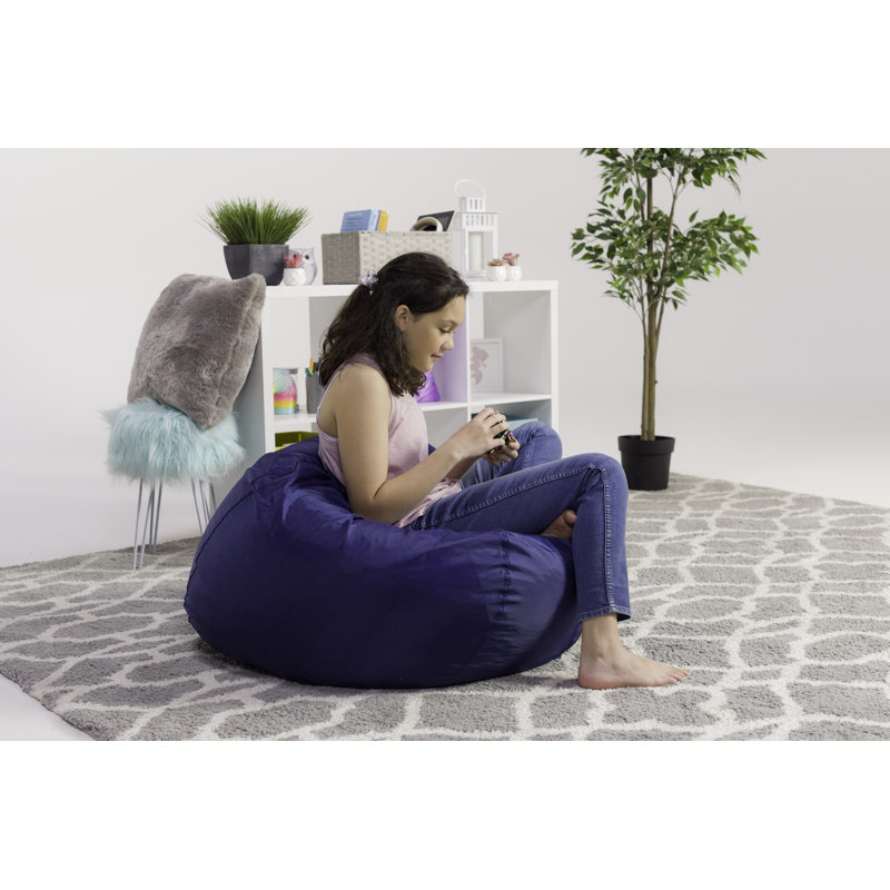 Bean Bag Chair for Kids, Teens, and Adults - Filled with Soft Beads, Includes Removable and Machine Washable Cover - Multiple Colors, Sizes and Fabrics including Soft Nylon & Canvas with Patterns