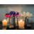 Hosley Silver Glass Tealight Candle Holder Set of 4 - Elegant Home Decor Centerpieces for Kitchen Table and Kitchen Decor - Ideal for Home Decor and Special Occasions-1774002380