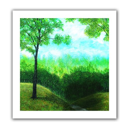 Christians Road On Canvas by Herb Dickinson Print