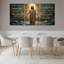 Ensemble de 3 toiles murales représentant Jésus-Christ debout sur l'eau avec des citations inspirantes, pour salon, chambre ou église.-1677610934