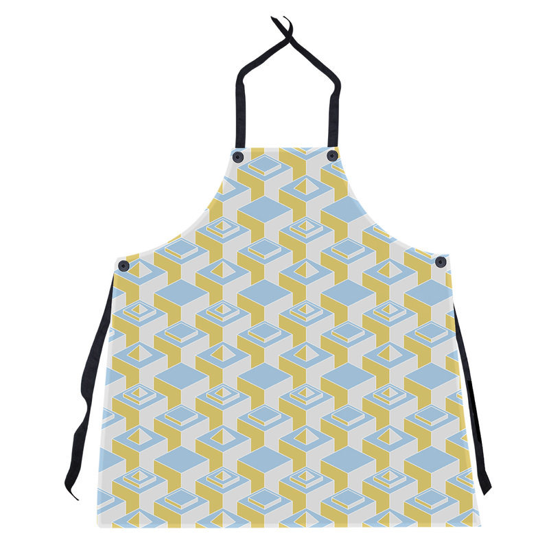 Jordao Bib Apron, Yellow/Teal