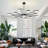 Modern Led Industria Chandeliers Round Pendant Light Farmhouse Sputnik Chandelier Mid Century Ceiling Light Fixtures For Dining Room Bedroom Living Room Kitchen Hallway Foyer（1 Pack）-1237147291-1237147366