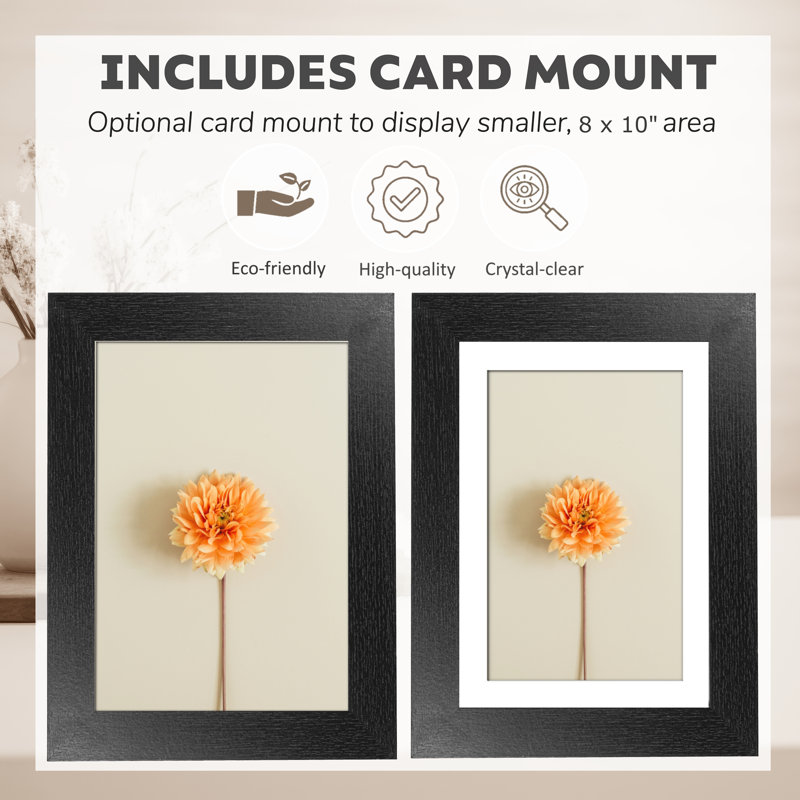 Picture Frame with Mat, Black