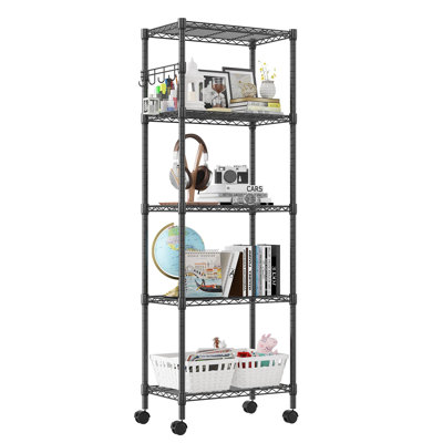 Lylla Height -Adjustable Shelving Unit with Wheels