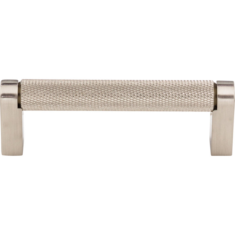 Brushed Nickel Modern Industrial Bar Pull with Mounting Hardware