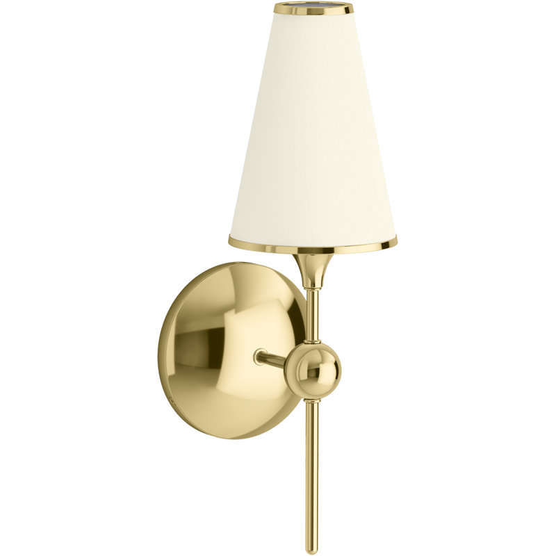 Parohn 1-Light Wallchiere, Polished Brass