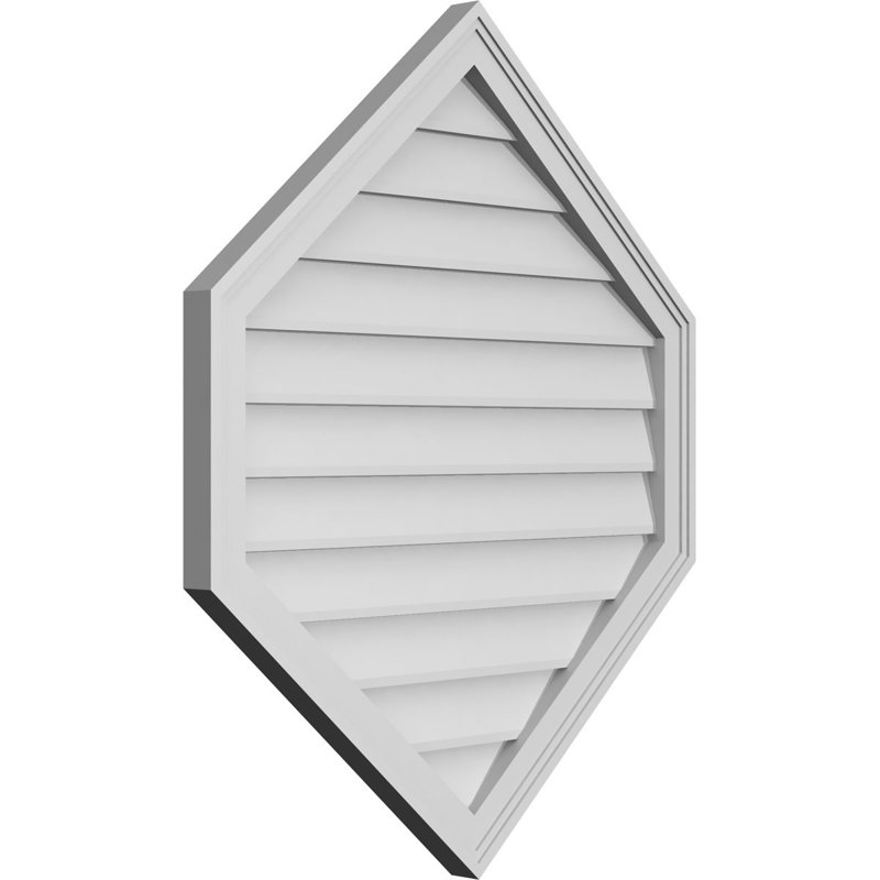 Ventilé vertical à pignon vertical en uréthane 10/12, H 36 po x l 30 po x P 1,5 po