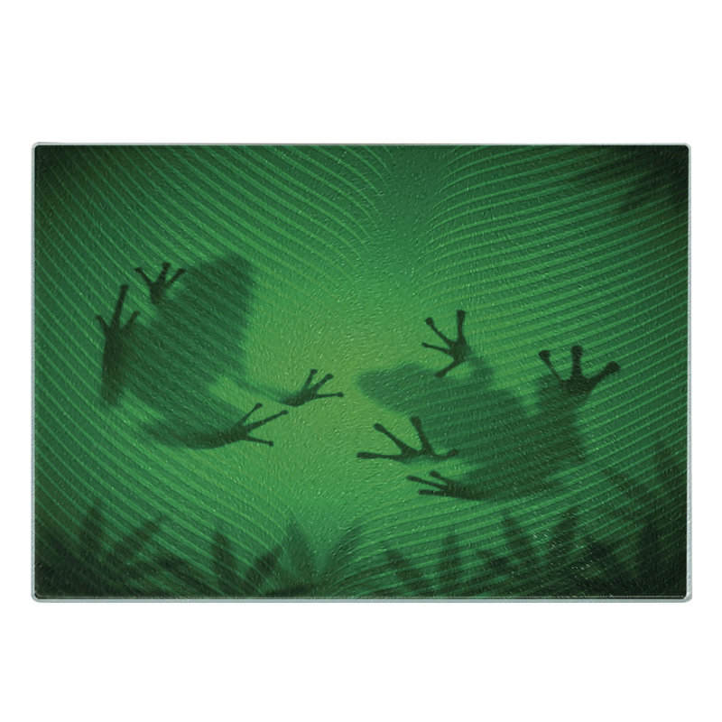 Planche à découper en verre trempé Ambesonne Green