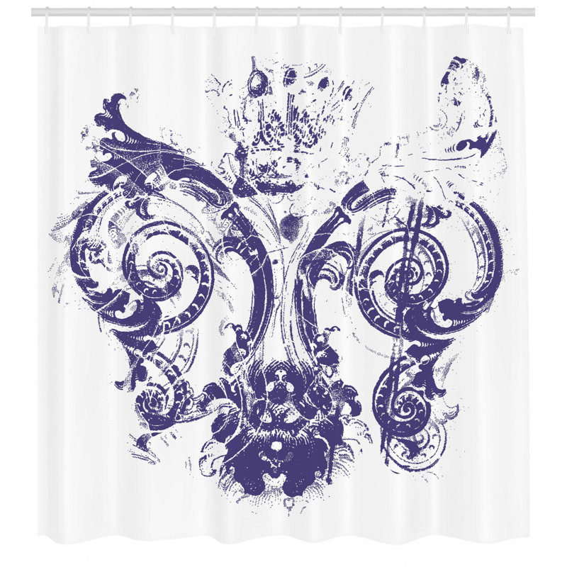 Shower Curtain with Hooks Included, 70" H x 69" W