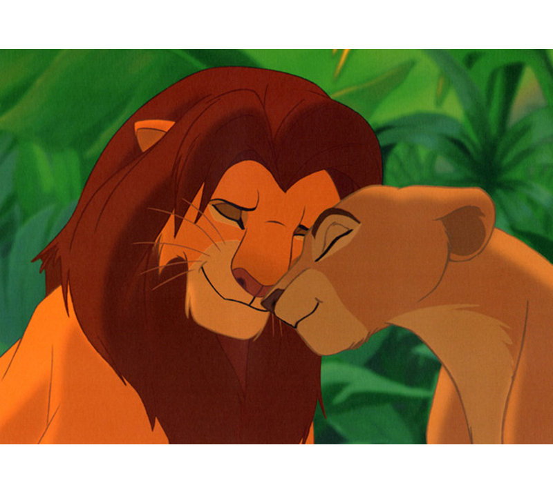 Simba and Nala, 17" H x 24" W