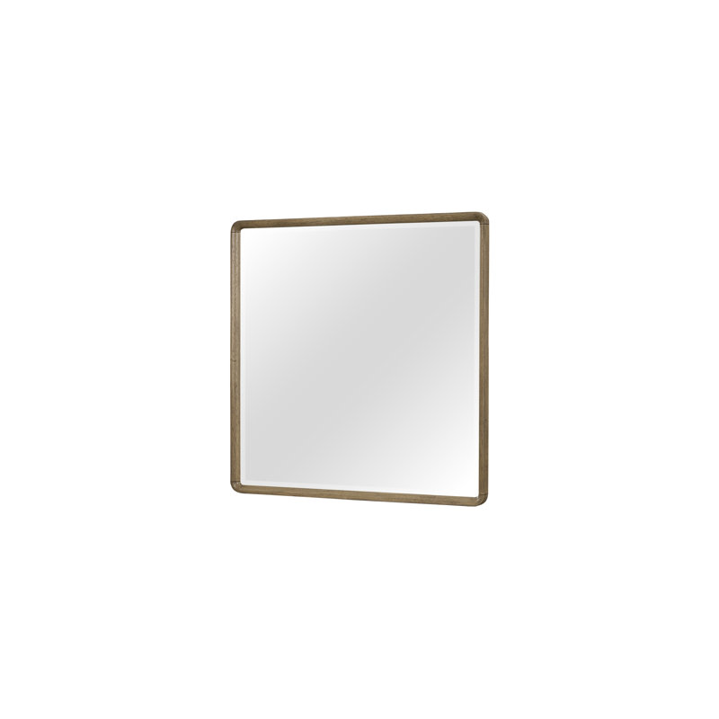 Petit miroir mural rond en latte pour la maison | Idée de cadeau, Marron clair