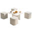 74.5cm White Flower-Shaped Coffee Table Set with 4 Stools