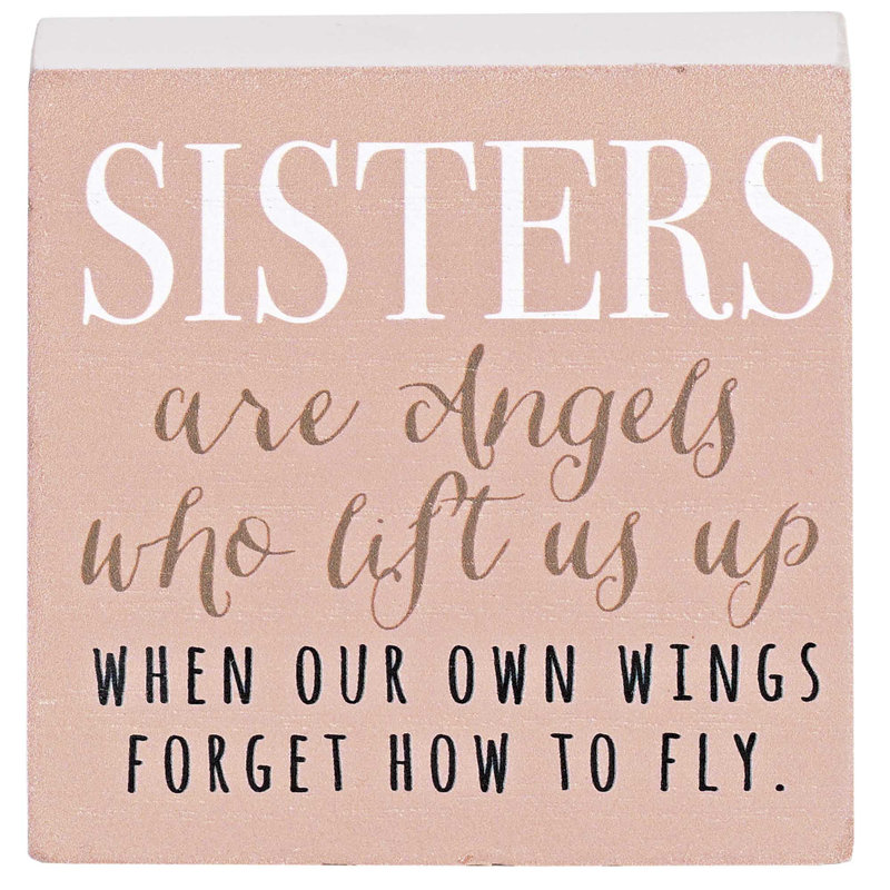 Tabletop Plaque Sisters 3X3