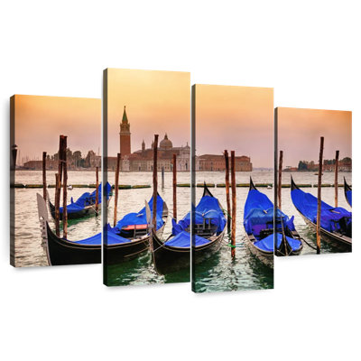 Mehar Venice Gondolas Sunset