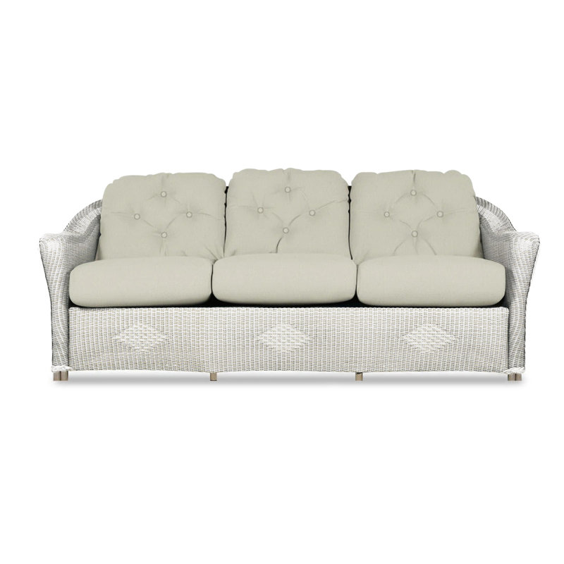 Reflections Outdoor 3 - Seat Patio Sofa, Hansen Spa, Antique White