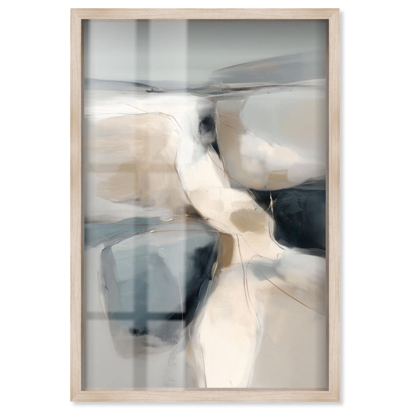 «Custer II Shadowbox Print Boho Abstracts» par Art Remedy, cadre blond, 10 x 15, H 16 po x l 11 po, Cadre blond