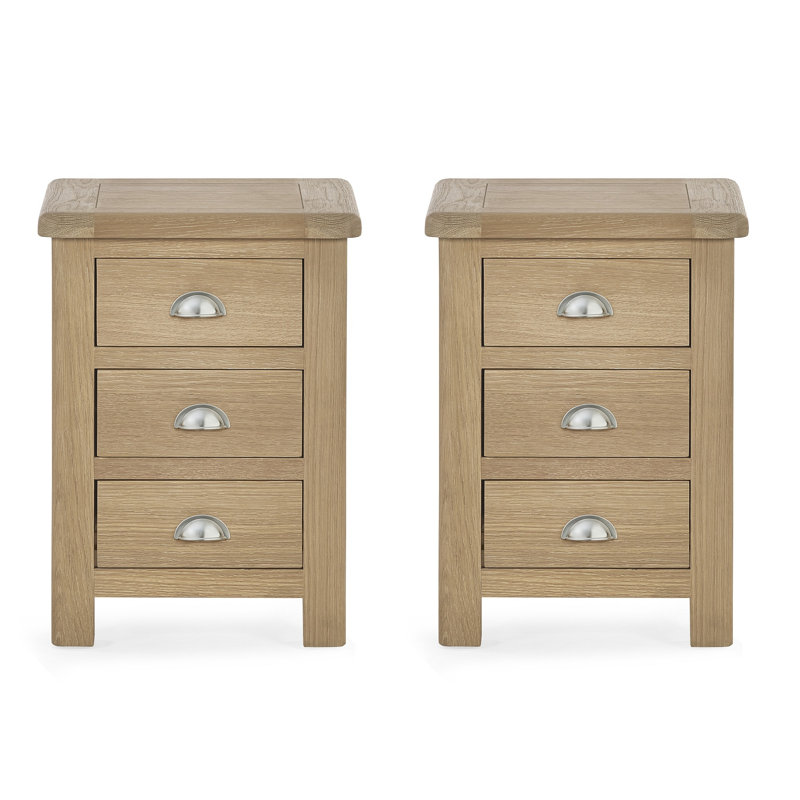 Jeremey 45cm W Solid Wood Bedside Table