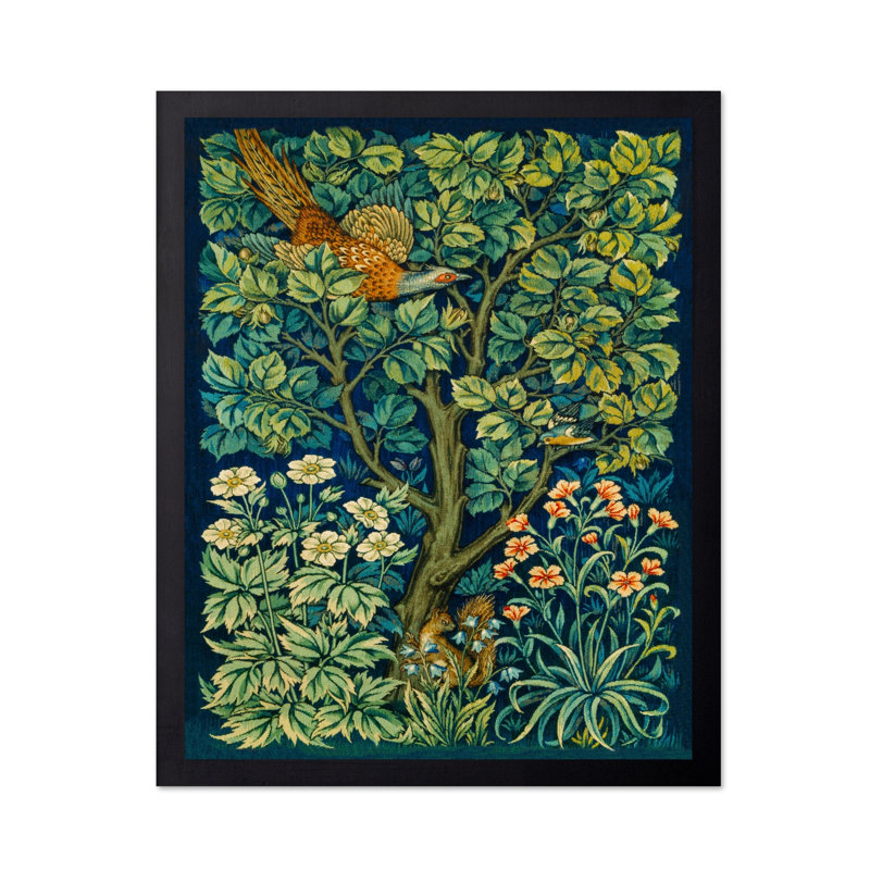 William Morris - faisan, Sans cadre, Affiche, H 18 po x l 24 po