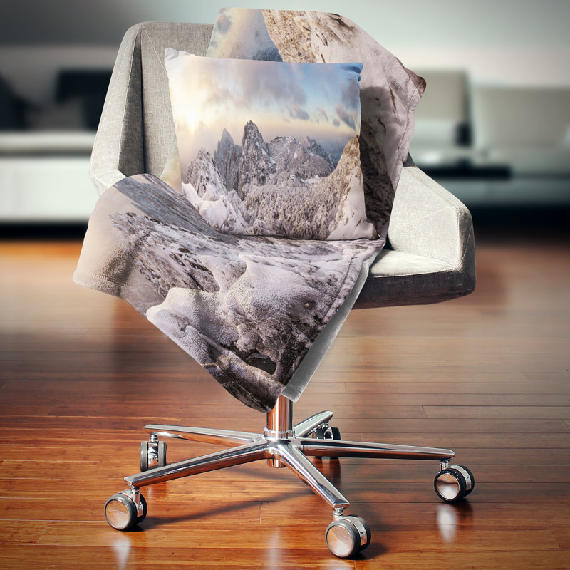 Paysage réversible  , Carré 18 po, Throw Pillow
