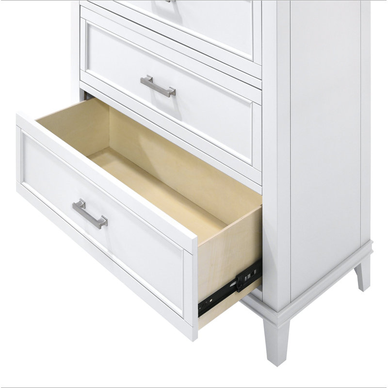 Commode 5 tiroirs, Blanc