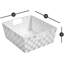 Ensemble de paniers tissés - Paniers fourre-tout avec tablettes de rangement pour articles ménagers - Empilables avec sangles tissées et poignées de transport intégrées-372039607