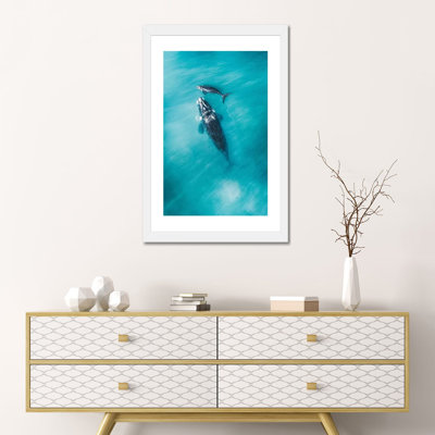 «Peaceful Whales III» par Jaxon Roberts - impression d'art graphique