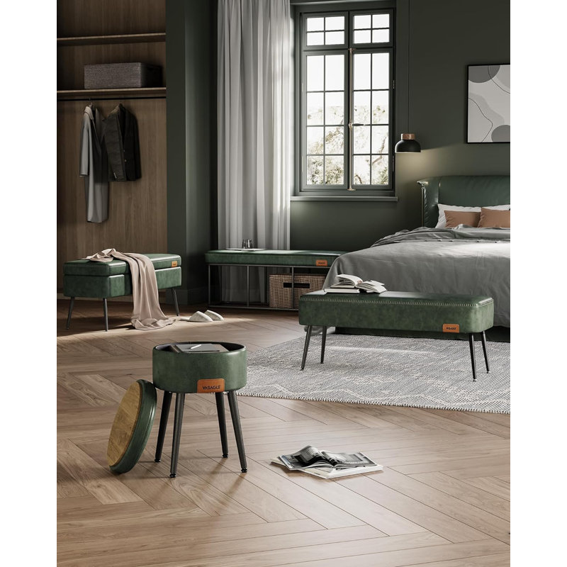 Sallisaw Metal Accent Stool, Green