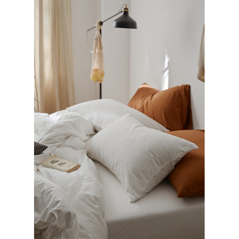 VCLIFE Luxury Soft 100% Cotton Duvet Cover Set, Queen Duvet Cover + 2 Standard Pillowcases, White