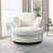 Chemaia Upholstered Swivel Barrel Chair-436219775