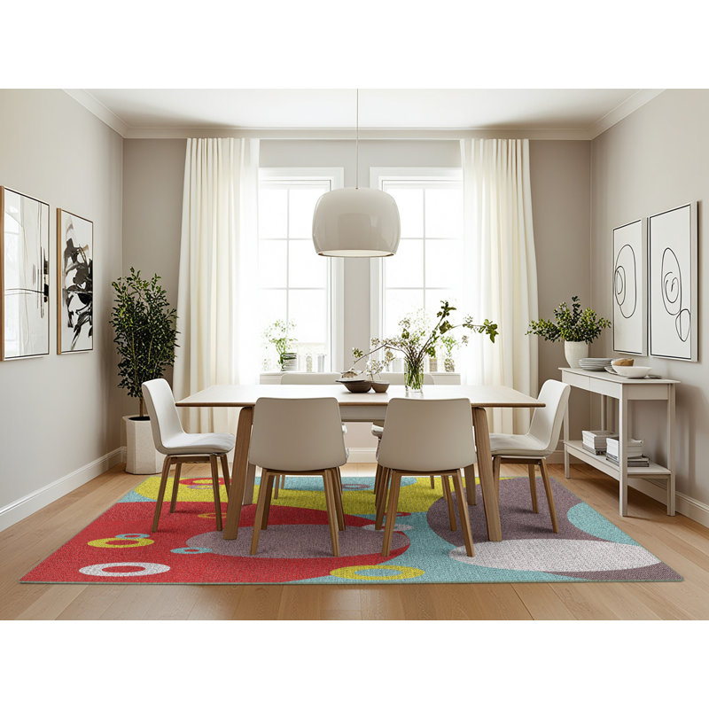 Geometric Indoor Rug, Rectangle 7' x 10'