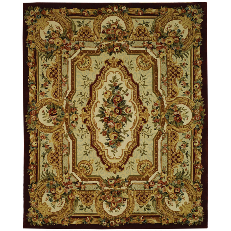 Tapis oriental en laine touffeté à la main Priscila, Rectangle de 10 pi x 14 pi