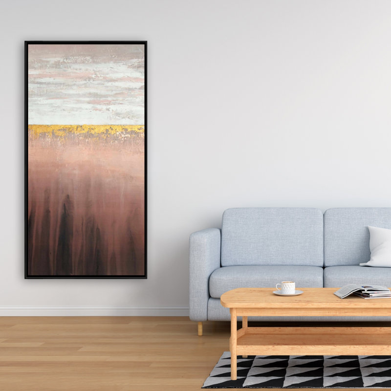 Golden Pink Print On Canvas, H 48 po x l 24 po