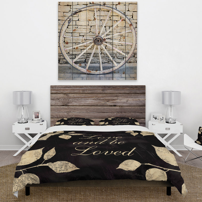 Ensemble de housse de couette Love and Be Loved Collage, Housse de couette très grand + 2 taies décoratives