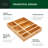 Luxury Bamboo Storage Box, Bin Set - Multi-Use Drawer Organizer (Set Of 8)