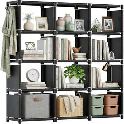 124cm H x 117.5cm W Metal Bookcase