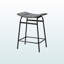 Ensemble de 2 tabourets de bar Bennet gris / noir, H 24,37 po x l 17,7 po x P 12,45 po Bennet