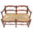 French Provincial Ladderback Settee