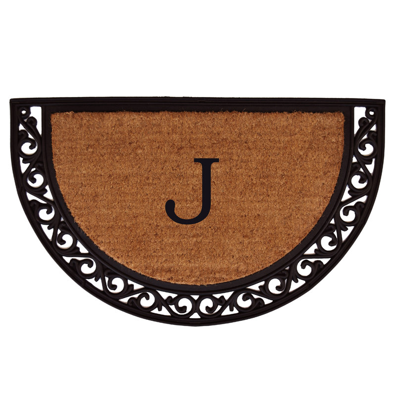 Assemgul Non-Slip Outdoor Doormat, Semi-Circle 2' x 3', J