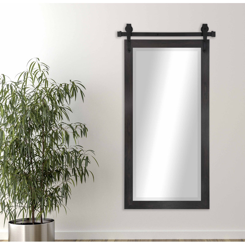 Lanphear Flat Mirror, 65.5" H x 32" W, Dark Walnut