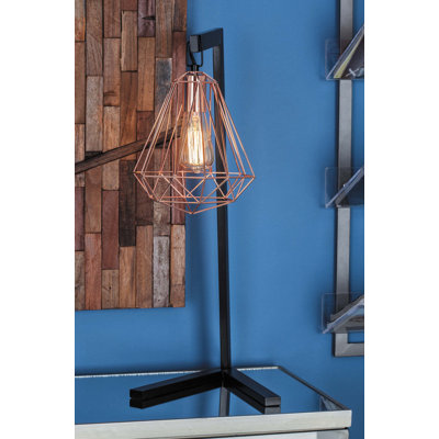 Lampe de bureau 26 po à fil de métal