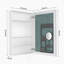 Surface Frameless Mirror Medicine Cabinet With Beveled Edges, Right Opening Door, Ideal For Organized And Stylish Bathrooms