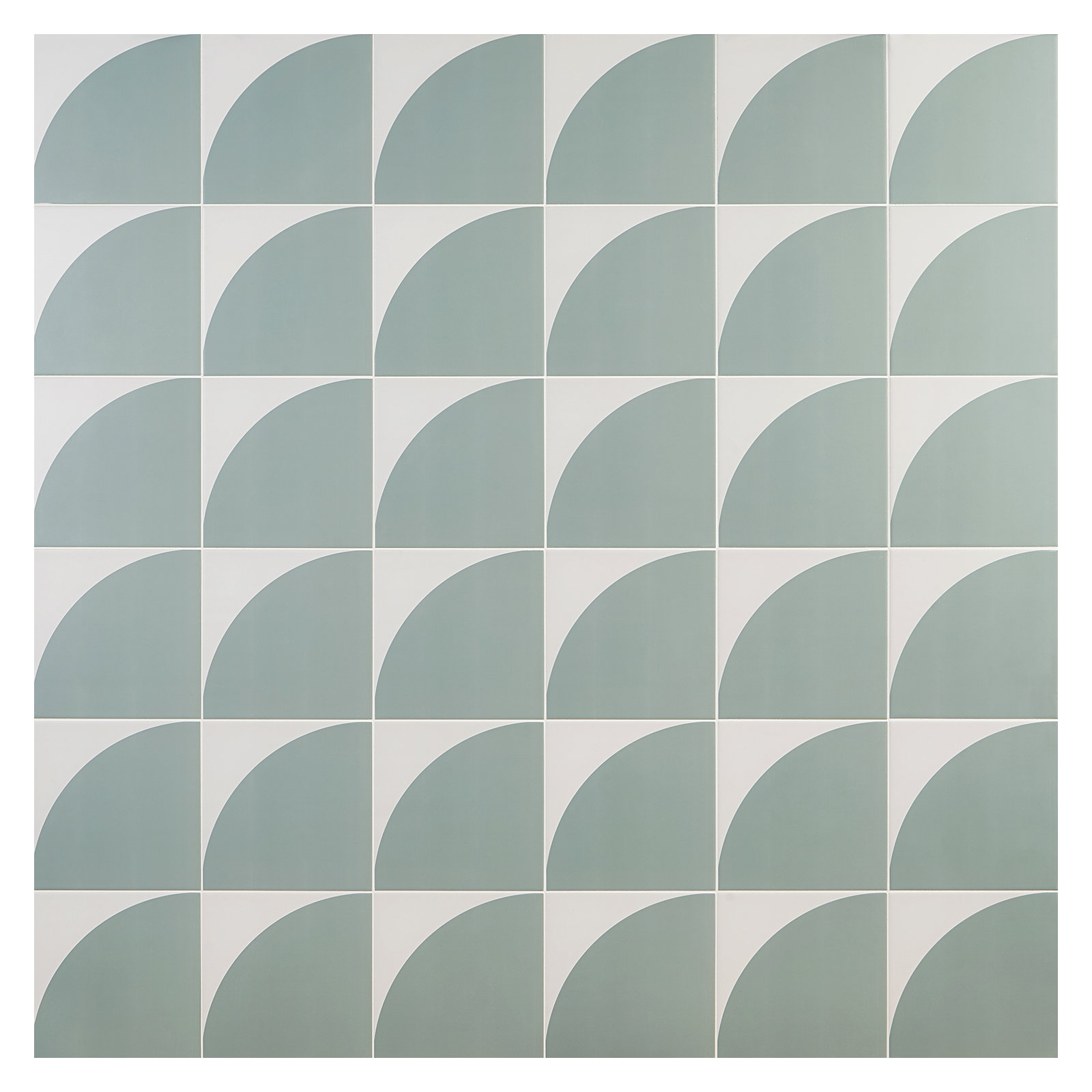Stacy Garcia Victoria 8" x 8" Porcelain Encaustic Patterned Look Wall & Floor Tile, Green, 8" W x 8" L