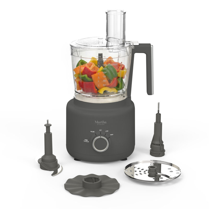 Robot culinaire 10 tasses Martha Stewart, gris caviar