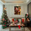 «Santa Claus Dog», art mural sur toile-575312715