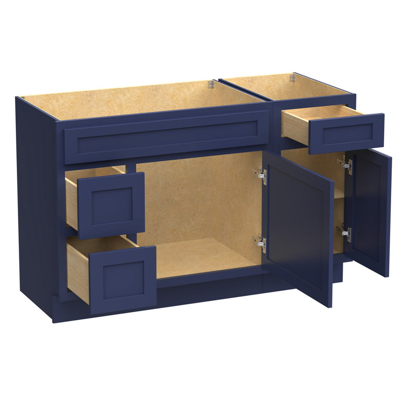 Base de meuble-lavabo simple 51 po seulement, Bleu