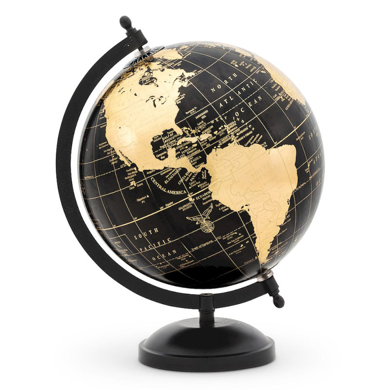 Sphère, H 12 po x l 8 po x p 8 po, Noir